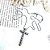 Colar Crucifixo Hearts Prateado - Imagem 1