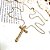 Colar Crucifixo Hearts Dourado - Imagem 1