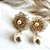 Brinco Line Flower Off White - Imagem 1