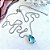 Colar Drop Azul Prateado - Imagem 1