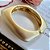 Bracelete Quadrado Dourado Fosco - Imagem 1