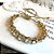 Pulseira Pedras Brancas Couro Dourado - Imagem 1
