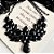 Colar Gola Pedras Preto - Imagem 1