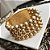 Bracelete Chapa Esferas Dourado - Imagem 2
