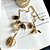 Colar Dourado Pingentes Folhas - Imagem 1