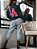 Cardigan Listrado Marinho Verde LA Pink - Imagem 3