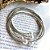 Conjunto Pulseiras Pérolas Malha Prateado - Imagem 1