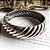 Bracelete Argola Croissant Prateado - Imagem 1