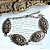 Choker Pingentes Ovais Prateado Oxidado - Imagem 1