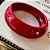 Bracelete Abaulado Esmaltado Vermelho - Imagem 1