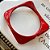 Bracelete Quadrado Esmaltado Vermelho - Imagem 1