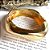 Bracelete Quadrado Abaulado Dourado - Imagem 1