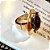 Anel Oval Marrom Dourado - Imagem 2