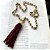 Colar Esferas Tassel Vinho - Imagem 1