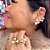 Brinco Earcuff Pérolas Esferas Dourado - Imagem 2