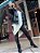 Calça Skinny Malha Couro Preto - Imagem 3