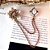 Broche Pingente Corrente Dourado Vintage - Imagem 1
