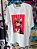 Maxi T-shirt Gato Óculos Off White - Imagem 1
