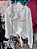 Jaqueta Jeans Cinto Off White - Imagem 1