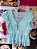 Blusa Renda Babados Azul - Imagem 1