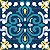 Base MDF Fio de Malha Crochê Quadrada Azulejo Mod8 - Imagem 1