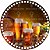 Base MDF Fio de Malha Crochê Redonda Estampada Cerveja - Imagem 1