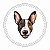 Base MDF Fio de Malha Crochê Estampada Cachorros - Bull Terrier - Imagem 1