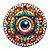 Base MDF Fio de Malha Crochê Mandala Mau-Olhado Olho Grego Mod2 - Imagem 1