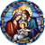 Sagrada Família Mod3 - Arte Estilo Vitral - Imagem 1