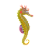 ENFEITE DE SILICONE SOMA JELLY CAVALO MARINHO AMARELO - Imagem 1