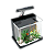 AQUARIO MINI BOYU ME-300 COM LED 16L PRETO 110V - Imagem 1