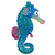 ENFEITE DE SILICONE SOMA JELLY CAVALO MARINHO AZUL - Imagem 1