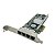 Placa Rede Broadcom BCM95709A0906G: 4x Port RJ45 10/100/1000, Perfil Alto - Imagem 1