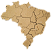 Mural de cortiça mapa do brasil 8mm - Imagem 1