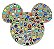 Mural cortiça Mickey ou Minie para pins e botons 60cm - Imagem 1