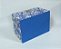 Caixa Presente Decorada Baú Porta Bijuteria Joia com 3 andares Arabesco Azul Feito à mão - Imagem 3
