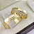 Par de Alianças Ouro 18k Casamento Noivado Pedra Cravejada 5mm 14g - Imagem 1