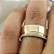 Par de Alianças de Ouro 18k Noivado Casamento Anatômica Larga com Pedra 8mm 20 Gramas - Imagem 2