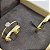 Trio de alianças Tradicional em ouro 18k 4mm 5g Casamento Noivado - Imagem 1