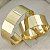 Par Alianças de Ouro 18K Casamento Larga Megan Ouro 18K 7mm 10g retas - Imagem 1