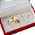 Par de Alianças Califórnia Reluzente de Casamento Ouro 18k 4mm 4g - Imagem 1