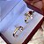Trio Alianças Chanfradas Lovers + Anel Solitário Ouro 18k 8,5 gramas 4mm - Imagem 2