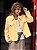 Casaco em Cashmere Estruturado Amarelo Claro - Imagem 1