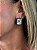 Brinco Stud Noir Crystal – Brilho Geométrico & Atitude - Imagem 1
