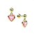 Brinco Ouro 18K Zirconia ROSA BR003 - Imagem 1