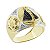 Anel Ouro 18K Safira e Diamante AN1683 - Imagem 1