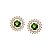 Brinco Viridi Ouro 18K Safiras Brancas e Esmeralda BR1321 - Imagem 1