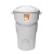 LIXEIRA REDONDA C/TP 100 LT BRANCA PARAMOUNT - Imagem 2