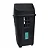 LIXEIRA BASCULANTE 50 LT PRETA PLASVALE REF 757 - Imagem 2