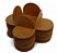 FORMA BRIGADEIRO 4 PETALAS MARROM C/50 - Imagem 2